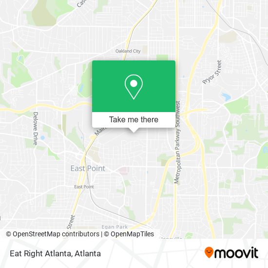 Mapa de Eat Right Atlanta