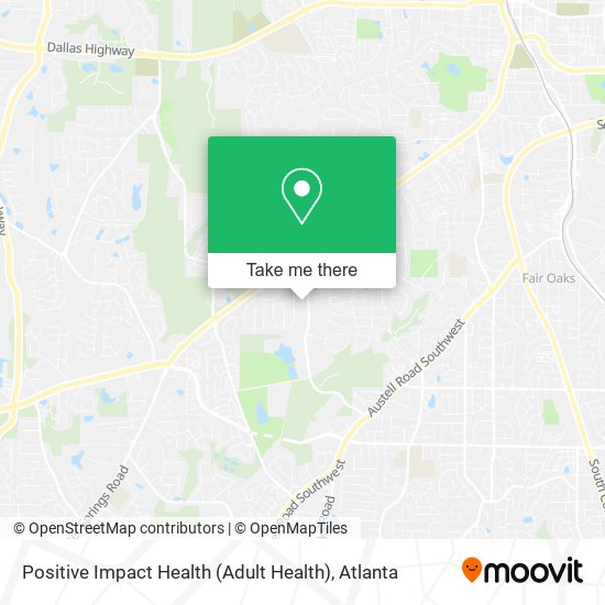 Positive Impact Health (Adult Health) map