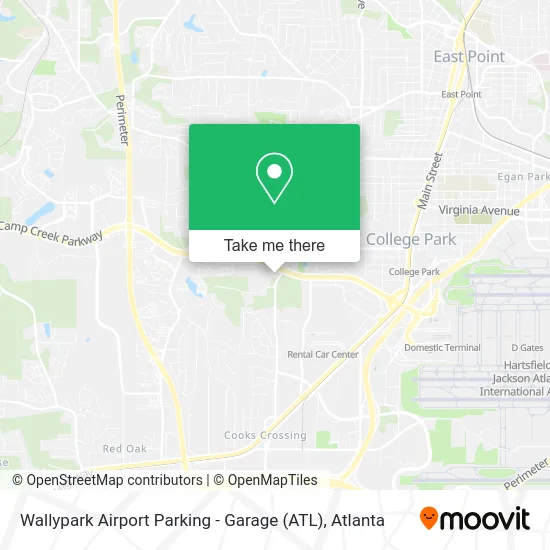 Wallypark Airport Parking - Garage (ATL) map