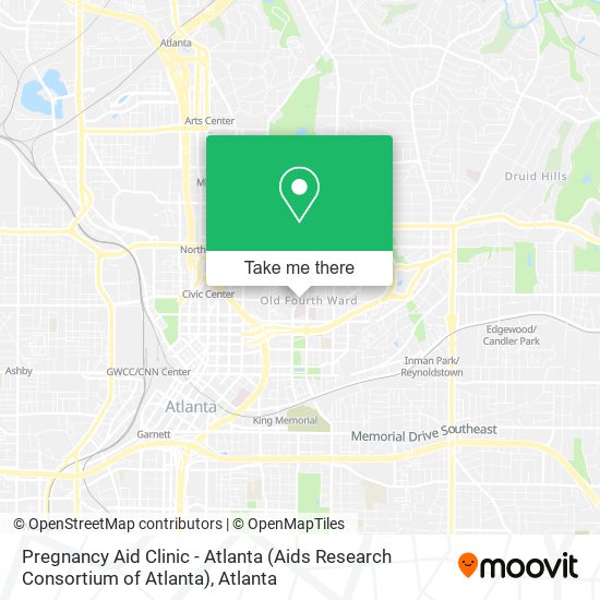 Mapa de Pregnancy Aid Clinic - Atlanta (Aids Research Consortium of Atlanta)