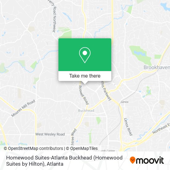 Homewood Suites-Atlanta Buckhead (Homewood Suites by Hilton) map