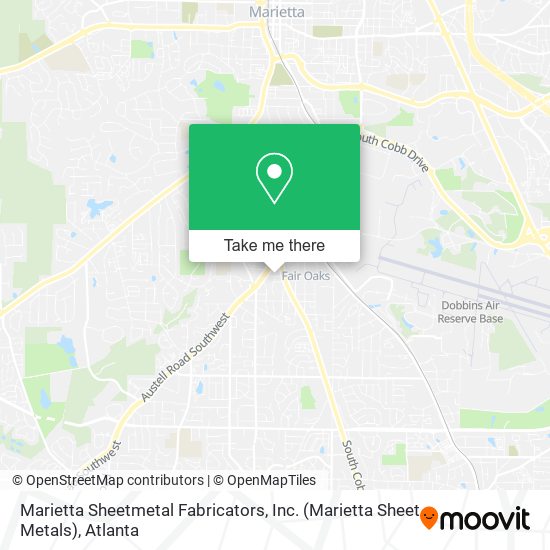 Mapa de Marietta Sheetmetal Fabricators, Inc. (Marietta Sheet Metals)