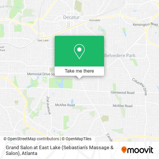 Mapa de Grand Salon at East Lake (Sebastian's Massage & Salon)