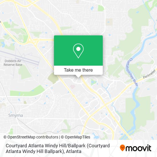 Mapa de Courtyard Atlanta Windy Hill / Ballpark
