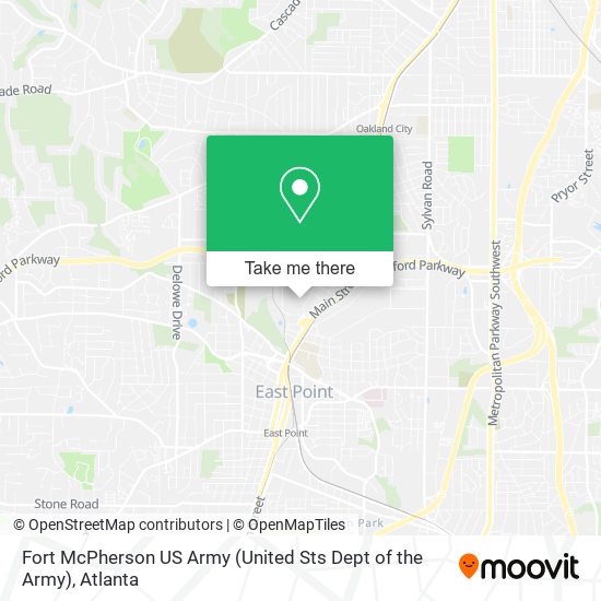 Mapa de Fort McPherson US Army (United Sts Dept of the Army)