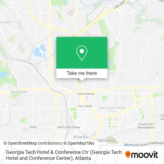 Georgia Tech Hotel & Conference Ctr (Georgia Tech Hotel and Conference Center) map