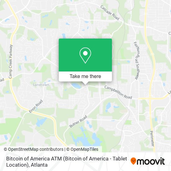 Bitcoin of America ATM (Bitcoin of America - Tablet Location) map