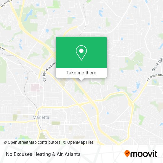 Mapa de No Excuses Heating & Air