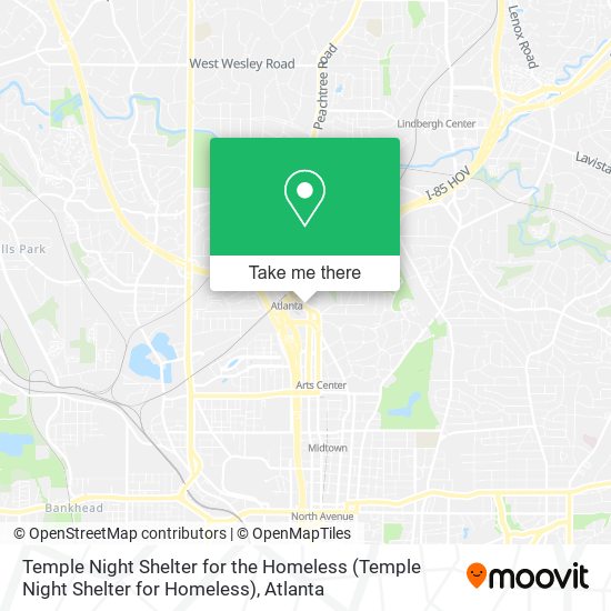 Mapa de Temple Night Shelter for the Homeless