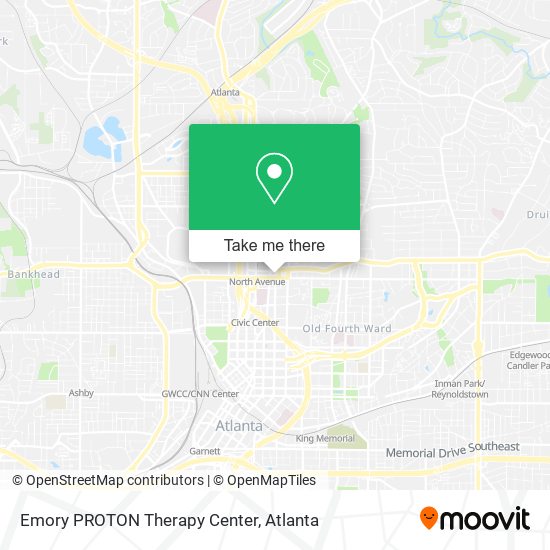 Mapa de Emory PROTON Therapy Center
