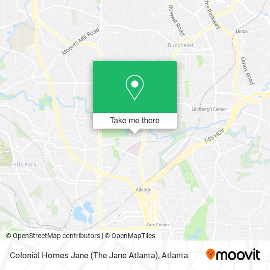 Colonial Homes Jane (The Jane Atlanta) map