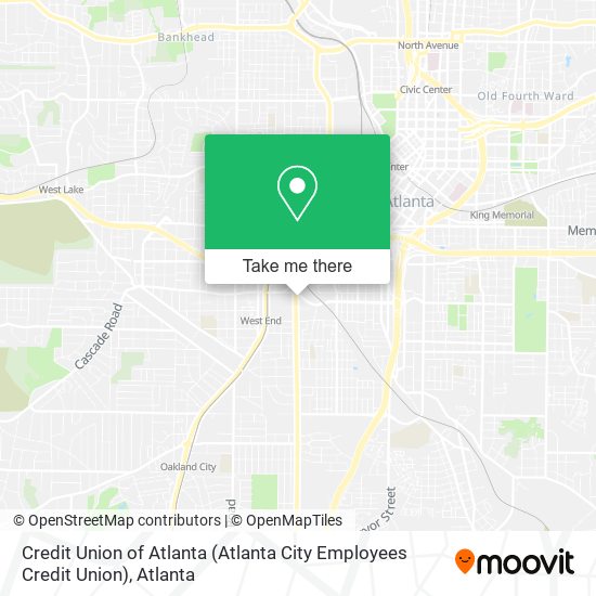 Mapa de Credit Union of Atlanta (Atlanta City Employees Credit Union)