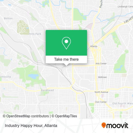 Mapa de Industry Happy Hour