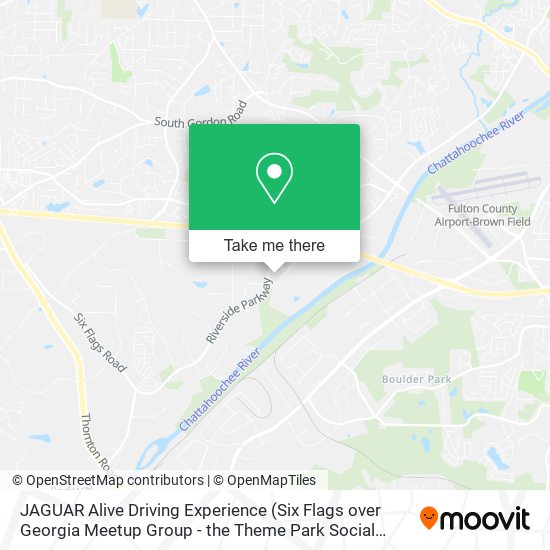 Mapa de JAGUAR Alive Driving Experience (Six Flags over Georgia Meetup Group - the Theme Park Social Club)