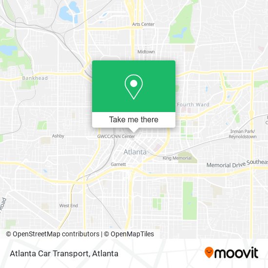 Mapa de Atlanta Car Transport