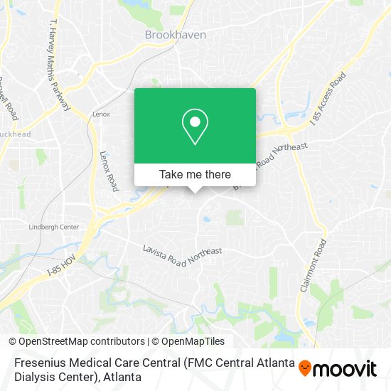 Mapa de Fresenius Medical Care Central (FMC Central Atlanta Dialysis Center)