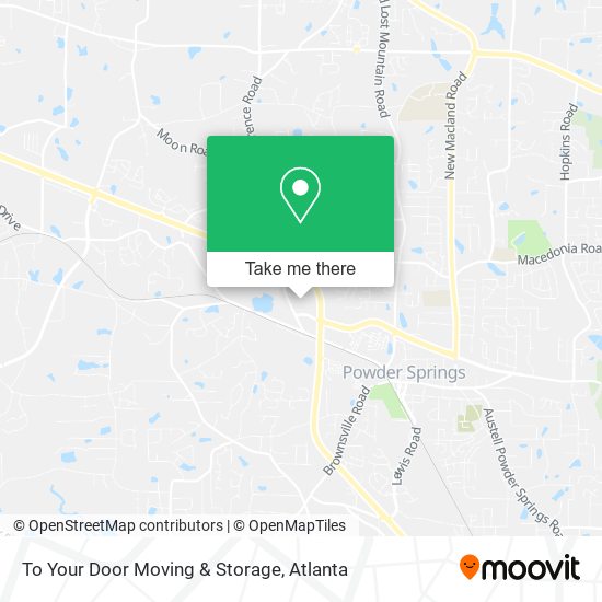 To Your Door Moving & Storage map