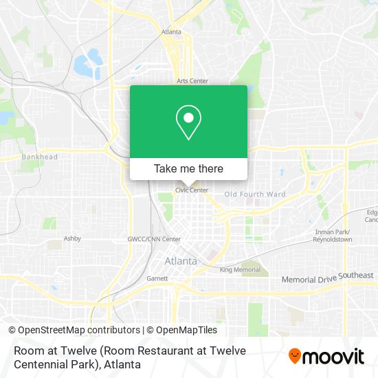 Mapa de Room at Twelve (Room Restaurant at Twelve Centennial Park)
