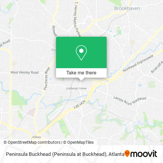 Mapa de Peninsula Buckhead (Peninsula at Buckhead)