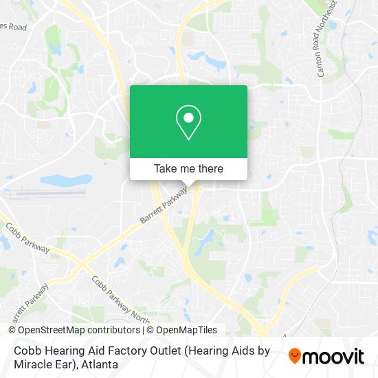 Mapa de Cobb Hearing Aid Factory Outlet (Hearing Aids by Miracle Ear)