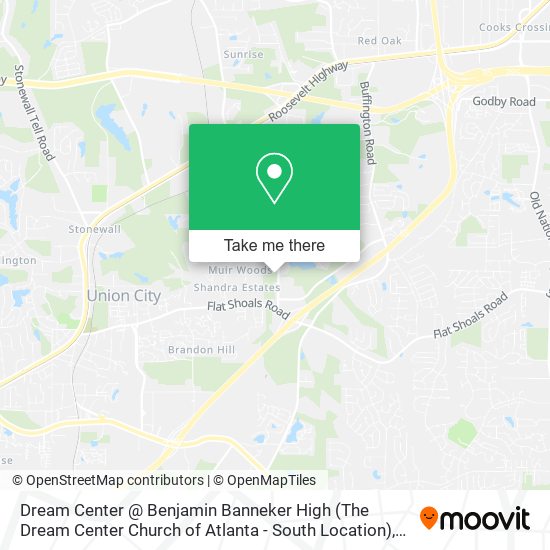 Mapa de Dream Center @ Benjamin Banneker High (The Dream Center Church of Atlanta - South Location)