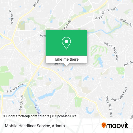 Mobile Headliner Service map