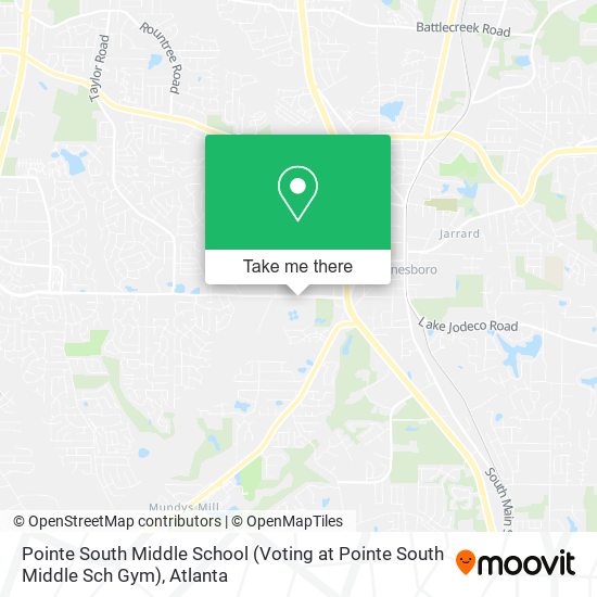 Pointe South Middle School (Voting at Pointe South Middle Sch Gym) map