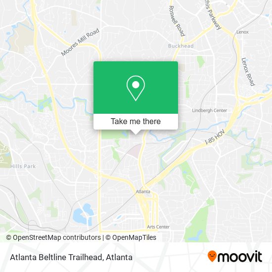 Atlanta Beltline Trailhead map