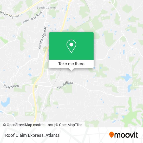 Roof Claim Express map