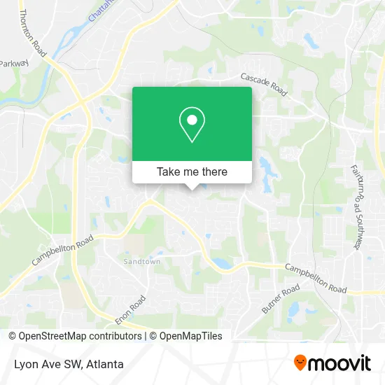 Lyon Ave SW map