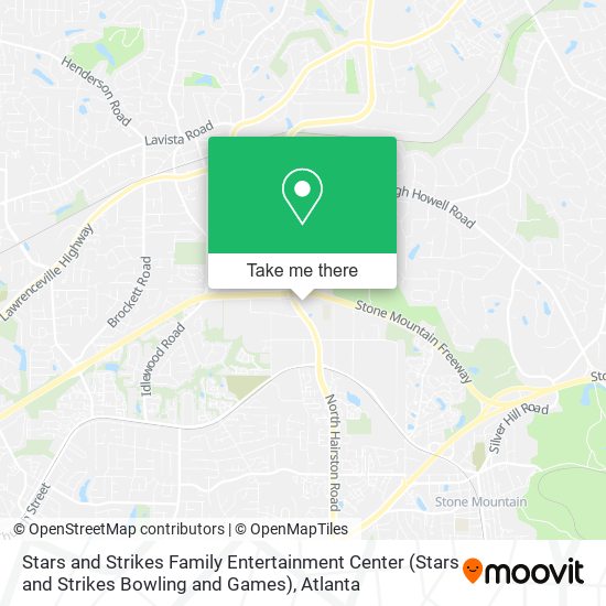 Mapa de Stars and Strikes Family Entertainment Center (Stars and Strikes Bowling and Games)