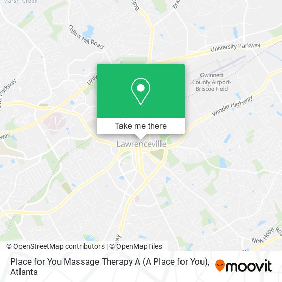 Mapa de Place for You Massage Therapy A (A Place for You)