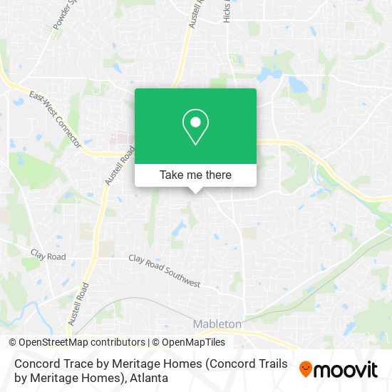 Concord Trace by Meritage Homes map