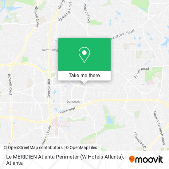 Mapa de Le MERIDIEN Atlanta Perimeter (W Hotels Atlanta)