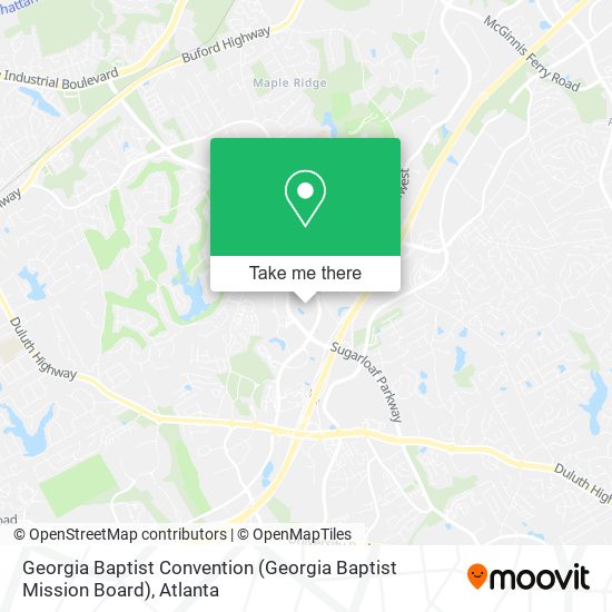 Mapa de Georgia Baptist Convention (Georgia Baptist Mission Board)