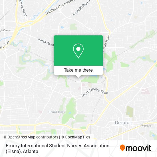 Mapa de Emory International Student Nurses Association (Eisna)