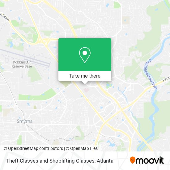 Theft Classes and Shoplifting Classes map