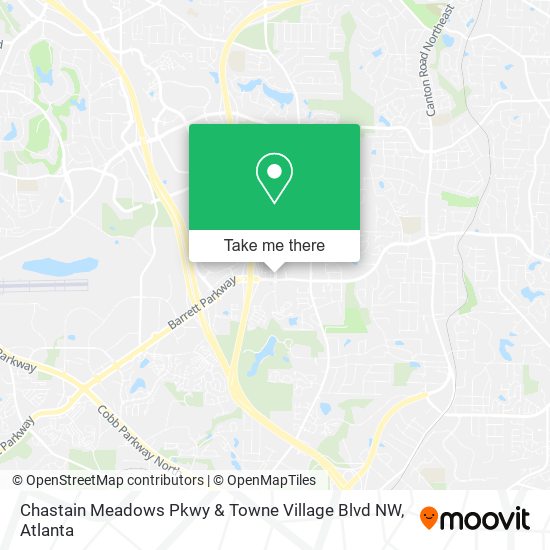 Mapa de Chastain Meadows Pkwy & Towne Village Blvd NW