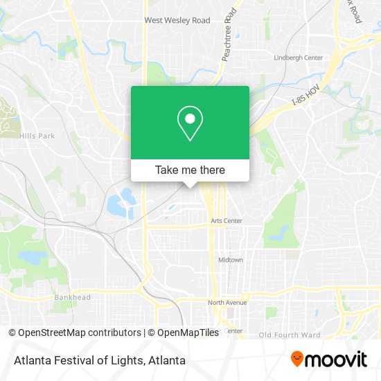 Atlanta Festival of Lights map