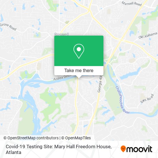 Covid-19 Testing Site: Mary Hall Freedom House map
