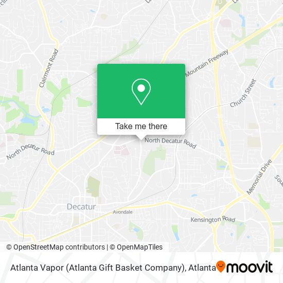 Mapa de Atlanta Vapor (Atlanta Gift Basket Company)