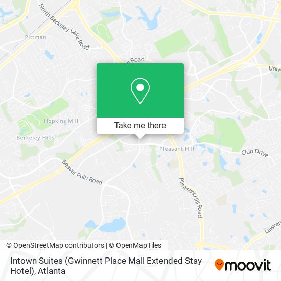 Mapa de Intown Suites (Gwinnett Place Mall Extended Stay Hotel)