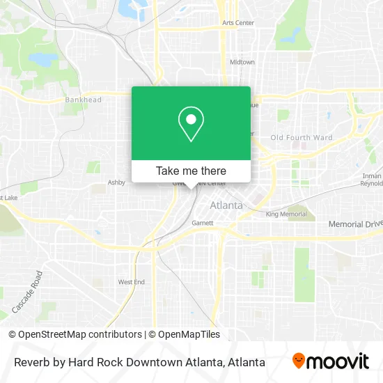 Reverb by Hard Rock Downtown Atlanta map