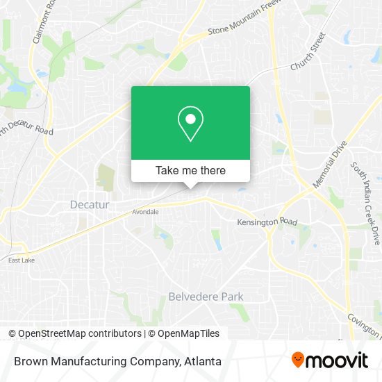 Brown Manufacturing Company map