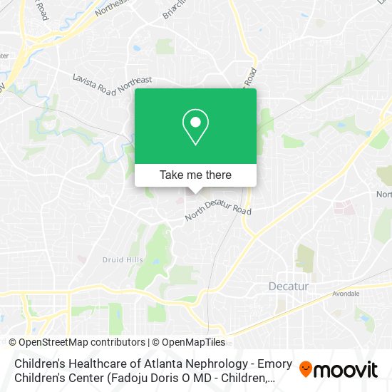 Mapa de Children's Healthcare of Atlanta Nephrology - Emory Children's Center
