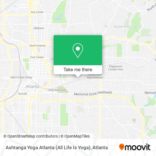 Mapa de Ashtanga Yoga Atlanta (All Life Is Yoga)