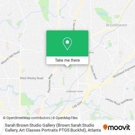 Mapa de Sarah Brown Studio Gallery (Brown Sarah Studio Gallery, Art Classes Portraits PTGS Buckhd)