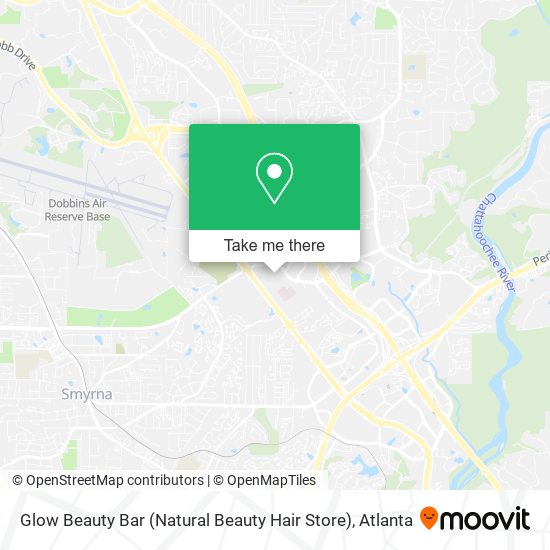 Mapa de Glow Beauty Bar (Natural Beauty Hair Store)
