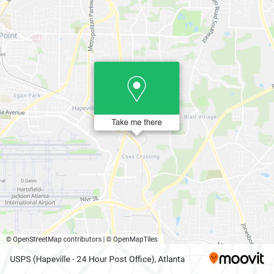 Mapa de USPS (Hapeville - 24 Hour Post Office)