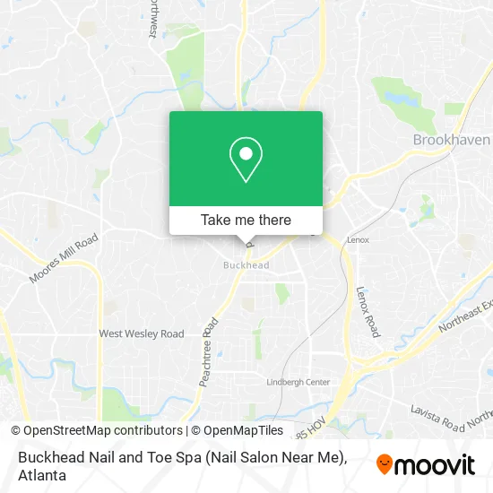 Buckhead Nail and Toe Spa (Nail Salon Near Me) map